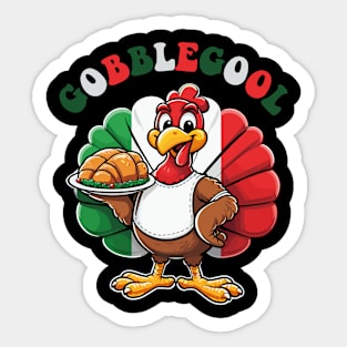 Gobblegool Italian Turkey Day Sticker